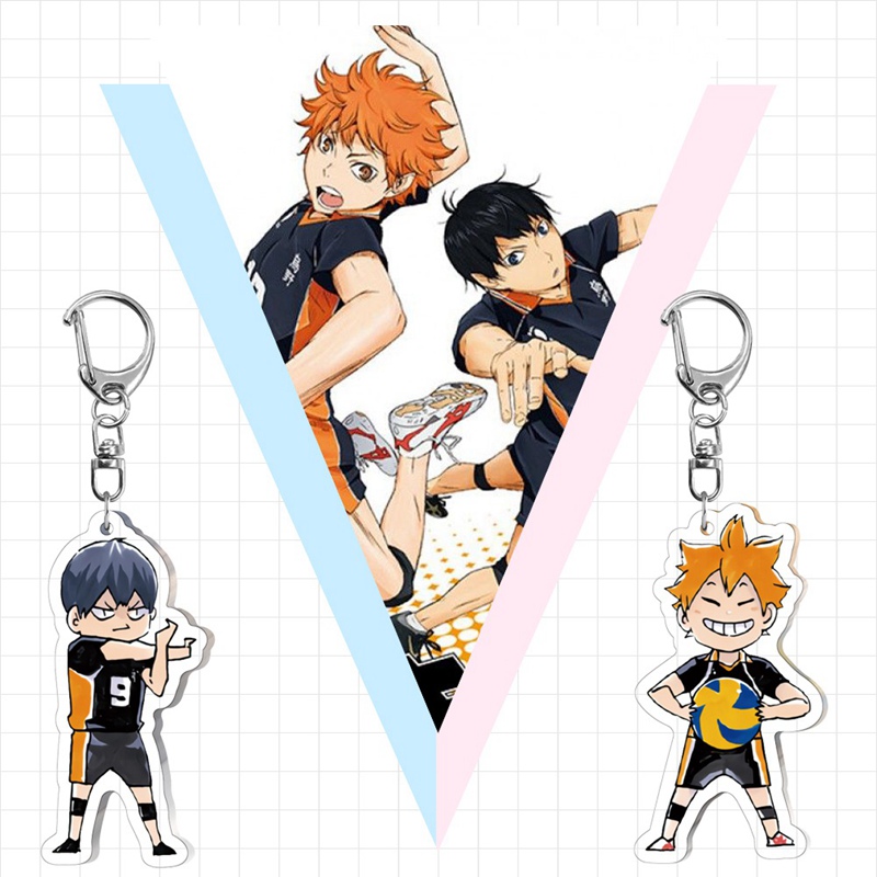 Móc khóa mặt hình anime Haikyuu bằng acrylic hóa trang/sưu tầm theo sở thích