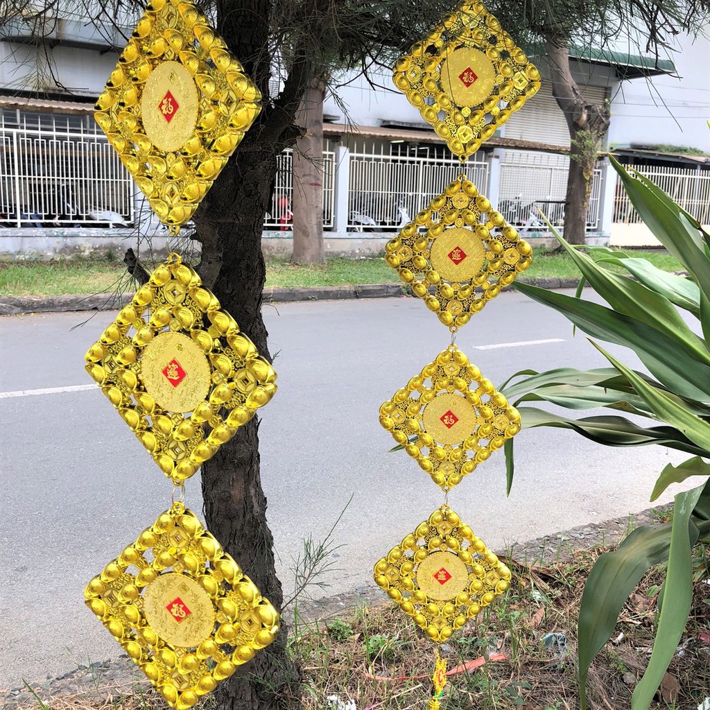 Dây treo chữ trang trí tết 1 Bộ 2 dây đối xứng B01