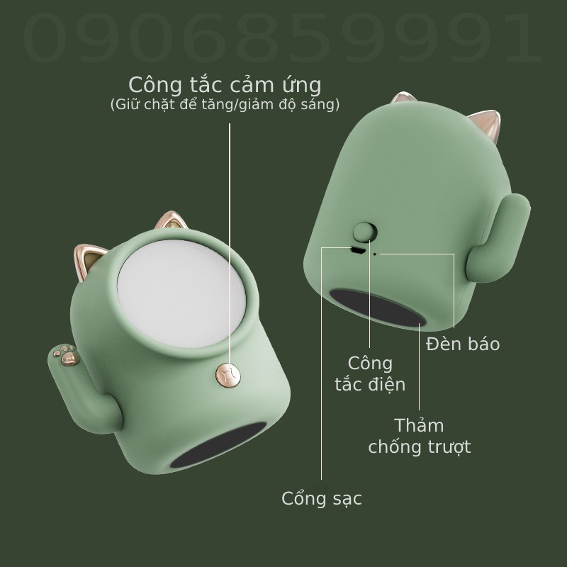 Đèn ngủ,đèn led trang trí mèo may mắn - (TL10)