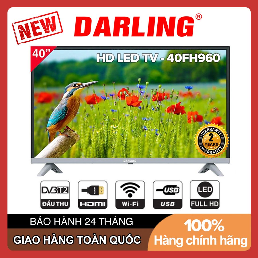 Smart Tivi Led Darling 40 inch Full HD 40FH960S DVB-T2, Wifi, Tivi Giá Rẻ - Hàng Chính Hãng