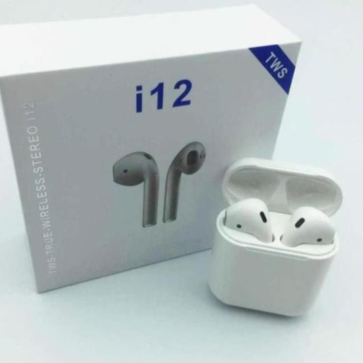Tai nghe không dây - Tai nghe bluetooth mini i12 TWS cảm biến vân tay - Âm thanh sống động- KOCHIO