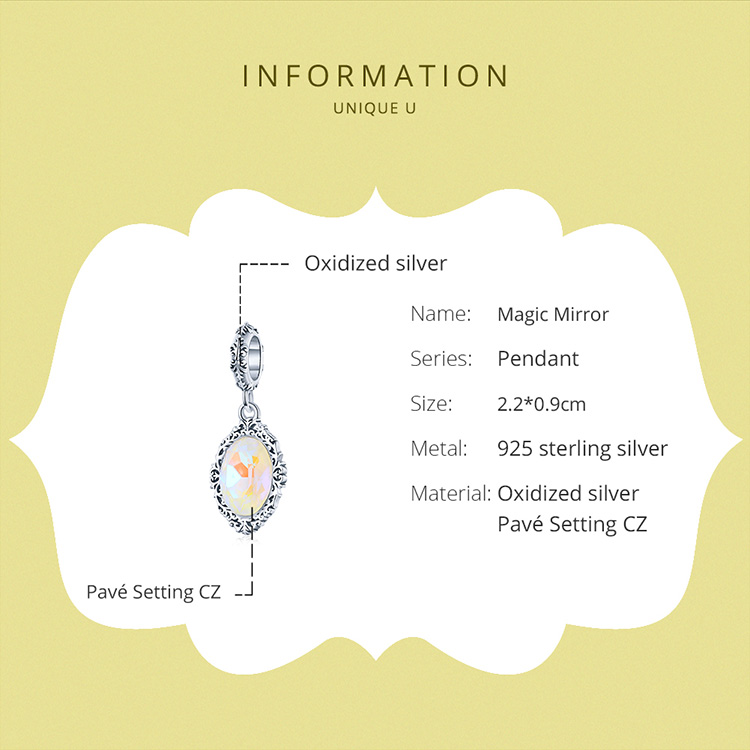 Hạt Trang Sức Bamoer SCC1813 Bạc Sterling 925 Kiểu Thiên Thần Đa Dạng Sành Điệu