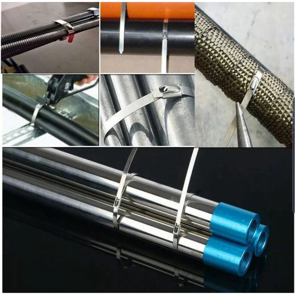 Combo 5 sợi dây rút dây thích kim loại bằng thép không gỉ inox 304 dài 30cm