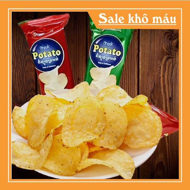 Snack Khoai Tây Potato 10 Gói Bim Bim Giòn Ngon Tuổi Thơ Sỉ Đồ Ăn Vặt Trẻ Em Hà Nội