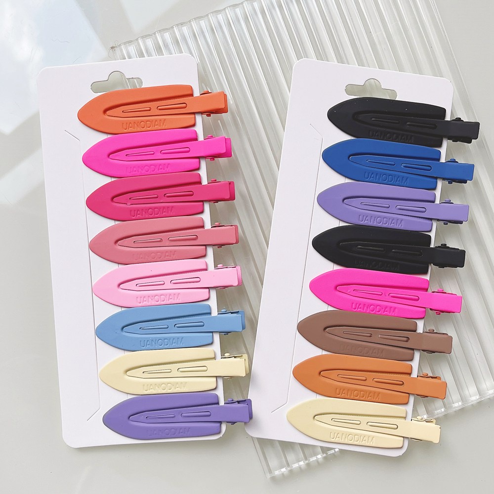 Set 2 Kẹp tóc KIDSBOWS hỗ trợ rửa mặt không đường may màu trơn đơn giản thời trang cho nữ