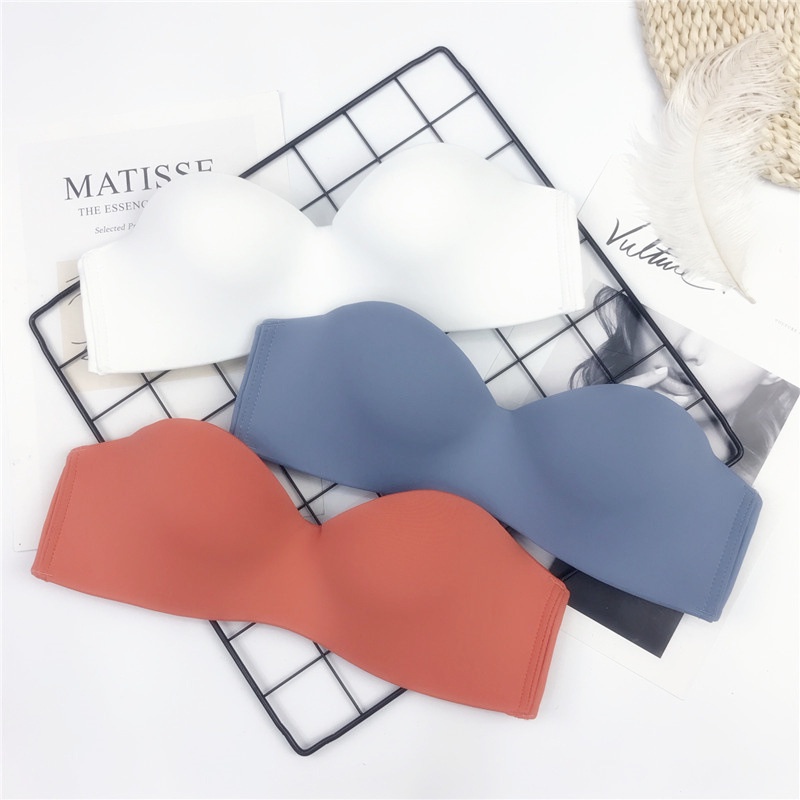 Áo lót nữ đúc su cúp quả ngang không gọng nâng ngực tạo khe KIMCHIBIKI bra đệm dày cho ngực nhỏ sexy AL025