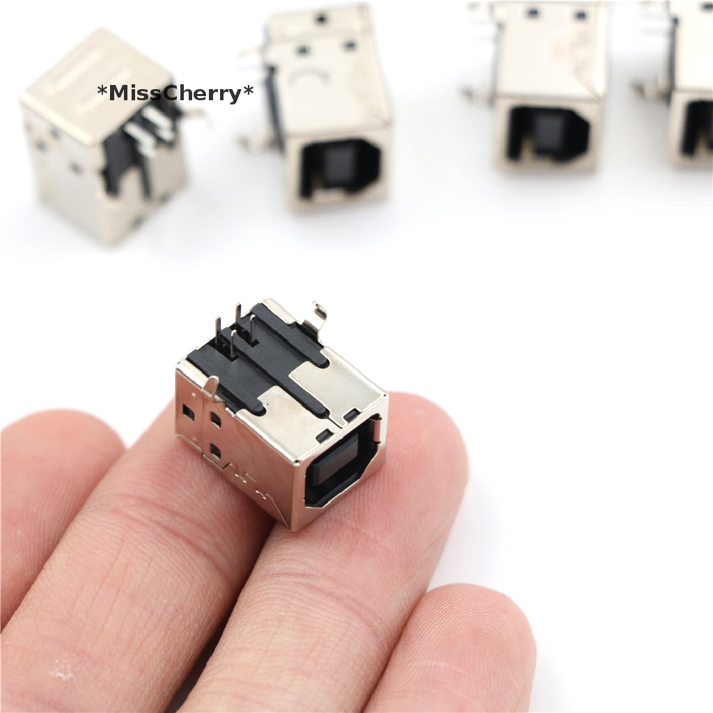 Set 10 Ổ Cắm PCB DIP Cổng USB Type-B Góc Phải 4 Chấu Chuyên Dụng