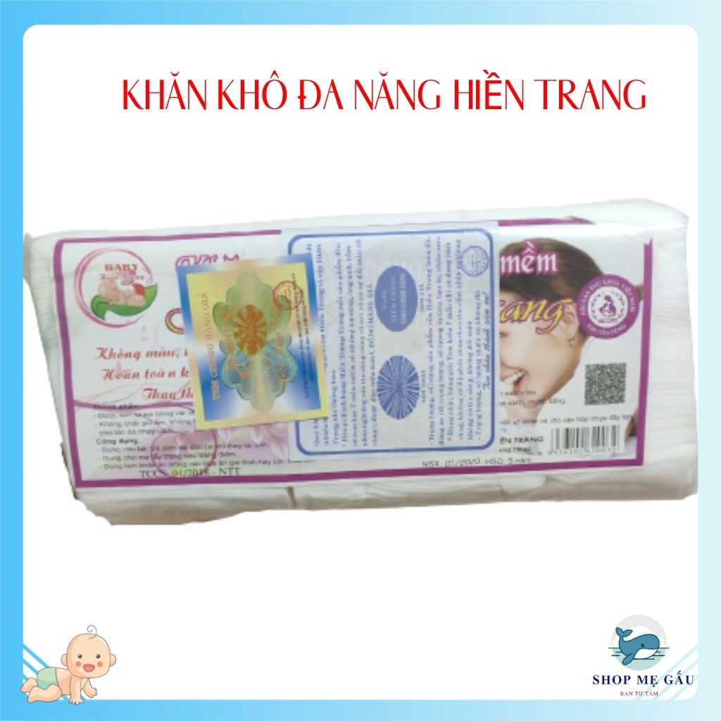 Khăn khô HIỀN TRANG khăn vải đa năng cho bé 200g