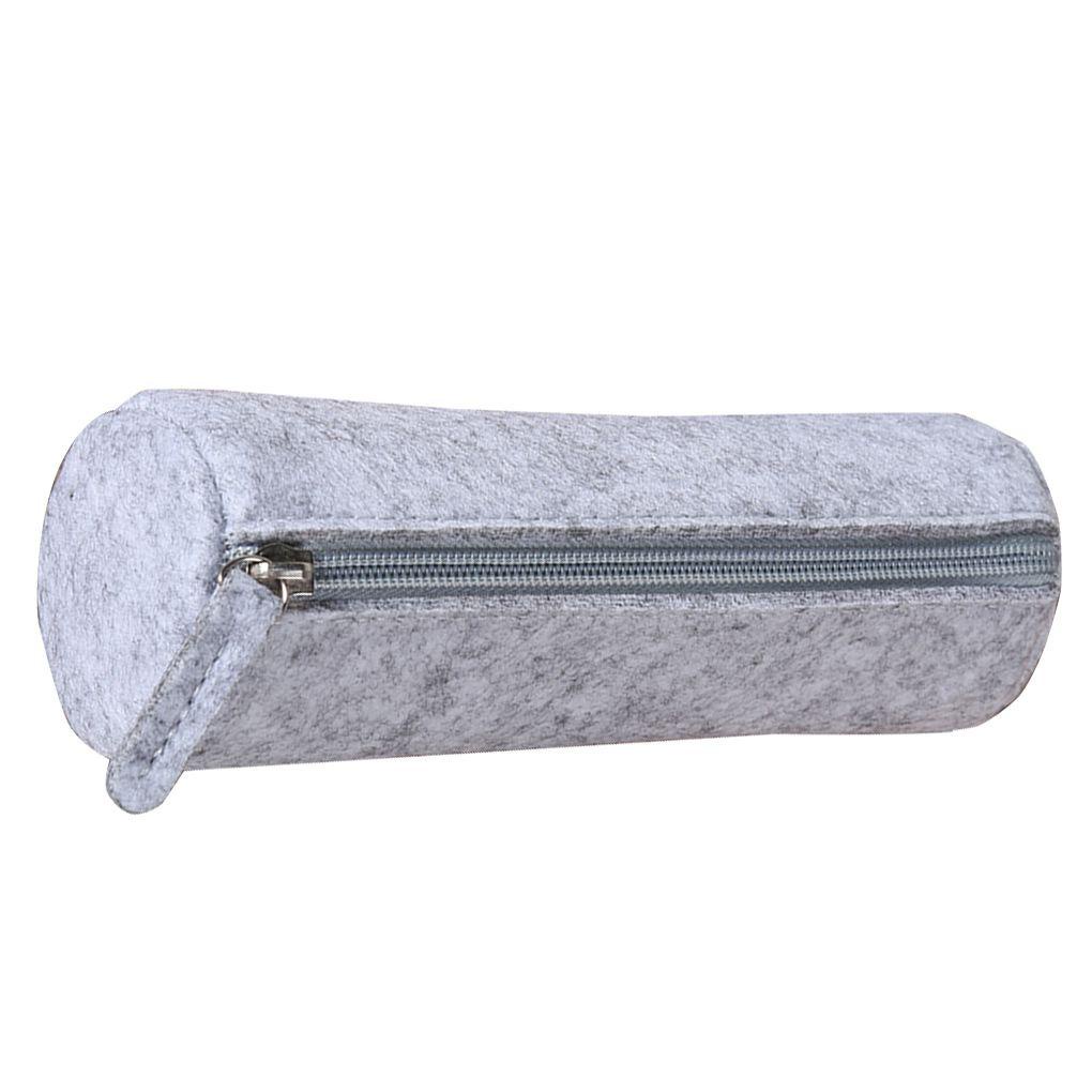 Túi Đựng Bút Màu Trơn Có Khóa Kéo Dễ Thương Cho Học Sinh