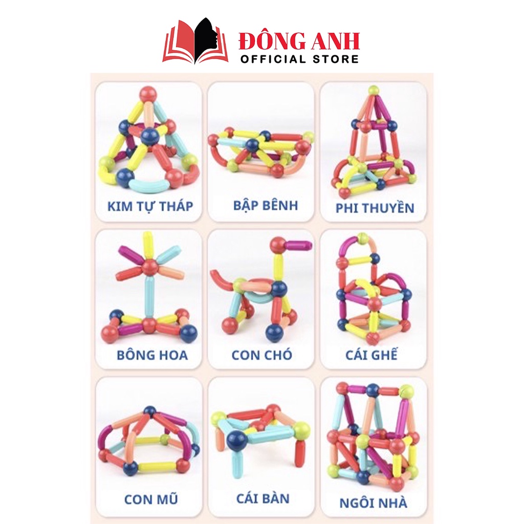 Bộ đồ chơi xếp hình nam châm Baostore giúp bé phát triển trí tưởng tượng