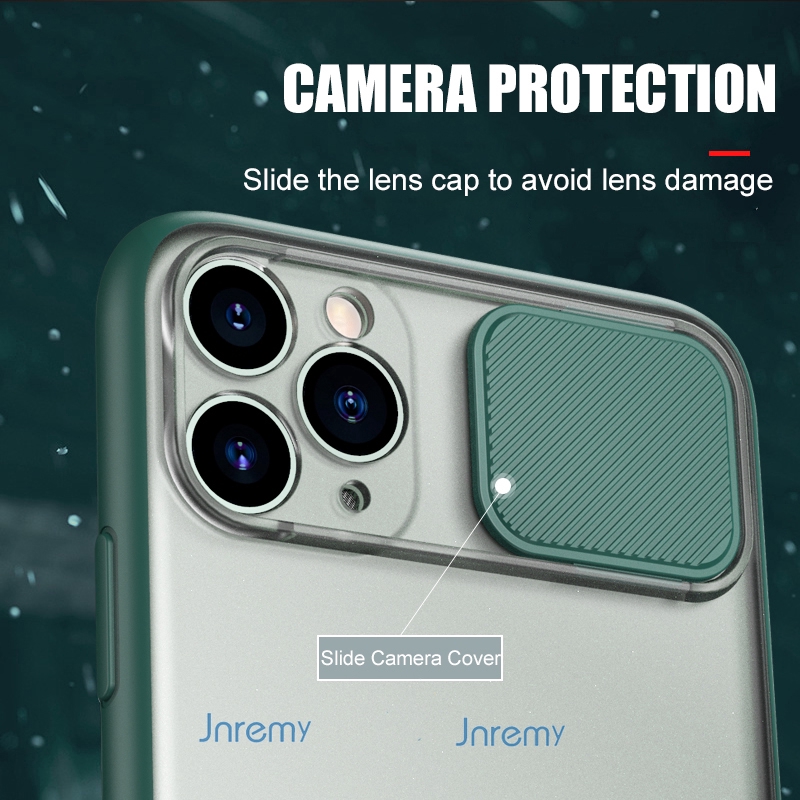 Ốp lưng TPU có nắp trượt bảo vệ camera cho compatible for iPhone 12 7 8plus X XR XS XSMax 11 11Pro 11ProMax