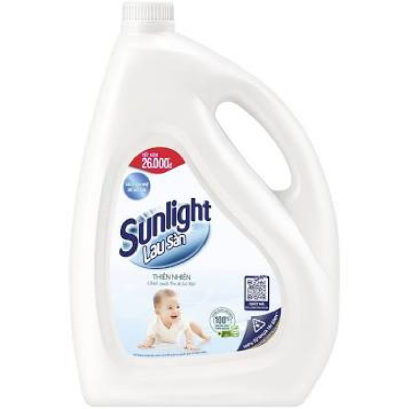 Nước lau sàn Sunlight Hương Hoa Thiên Nhiên, Sạch Dịu nhẹ - An toàn cho Da từ tre và lô hội , can 3.6kg