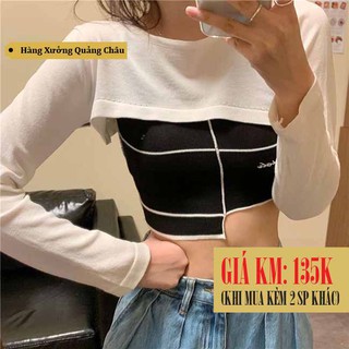 [Mã FATHANG5 giảm 10K đơn 50K] [SẴN] Áo croptop len Ulzzang Quảng Châu ALC25