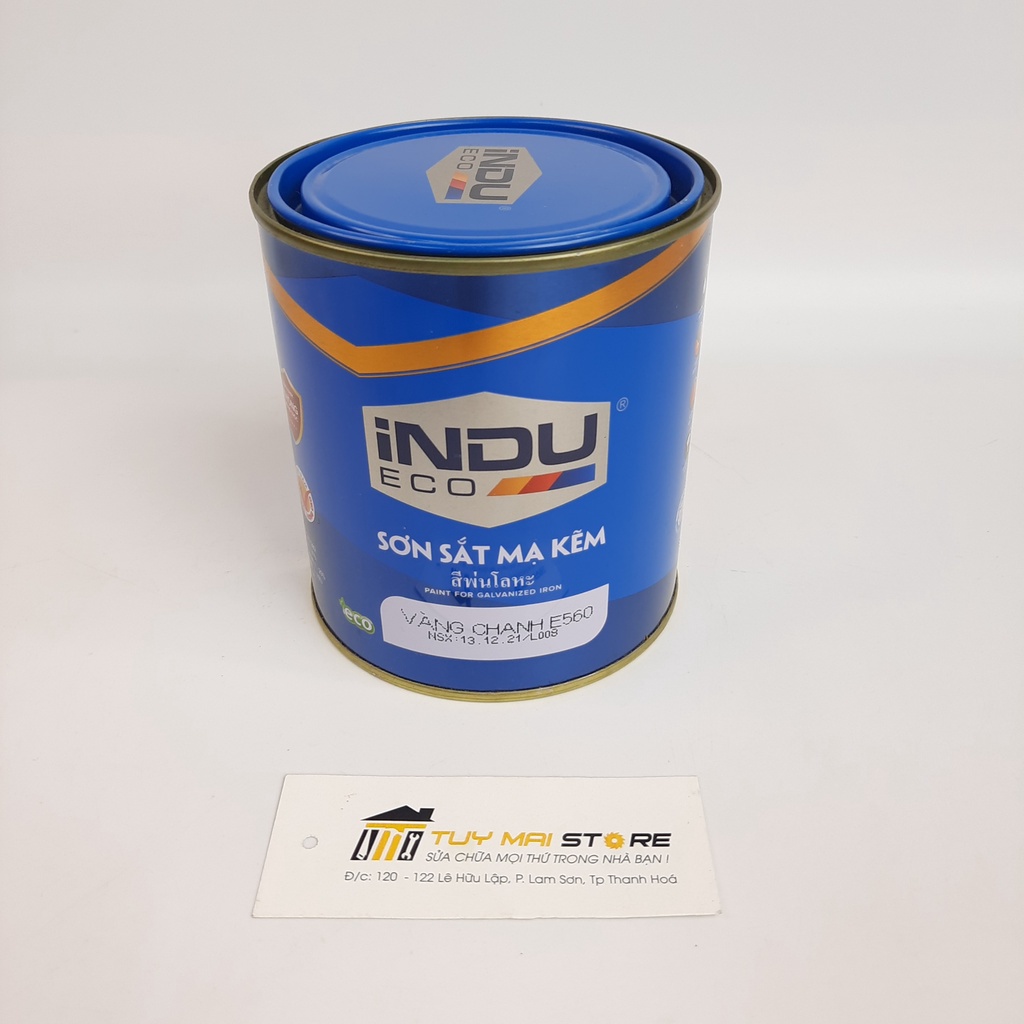 Sơn sắt mạ kẽm INDU Chính Hãng hộp 750ml đủ màu