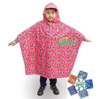 Áo mưa choàng trẻ em chính hãng Hưng Việt chống thấm tuyệt đối