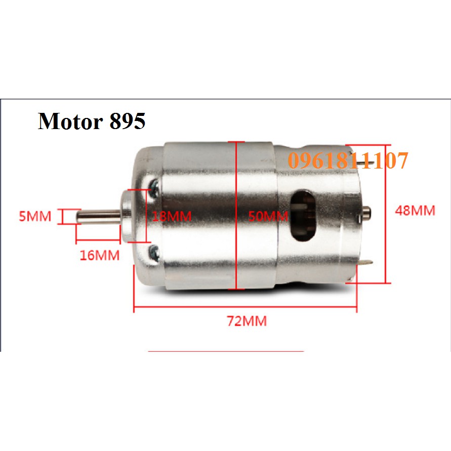 Motor 895 2 bạc đạn 368w 12v hàng chính hãng