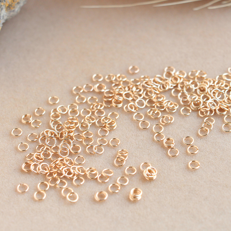 Set 50 Nhẫn Mở Mạ Vàng 14k Dùng Làm Trang Sức Thủ Công