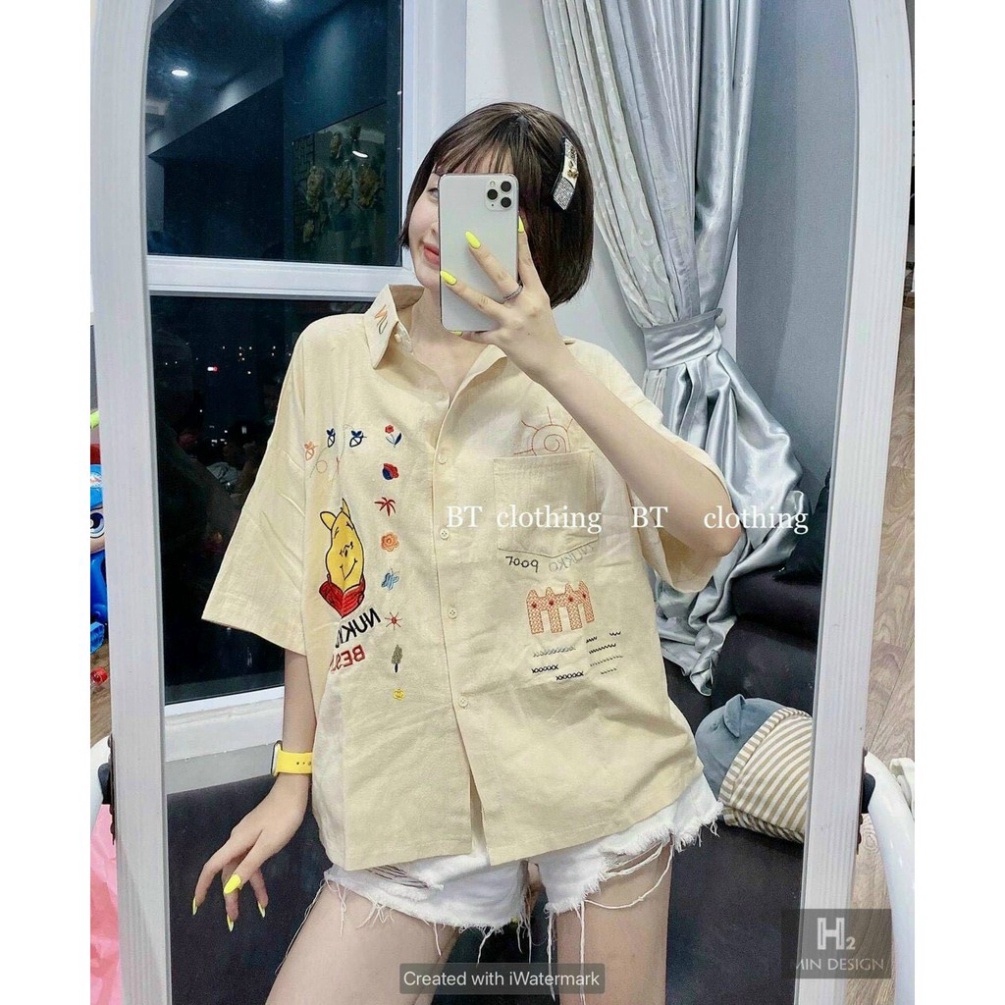 áo sơ mi thêu gấu pood aosomicongsothietke