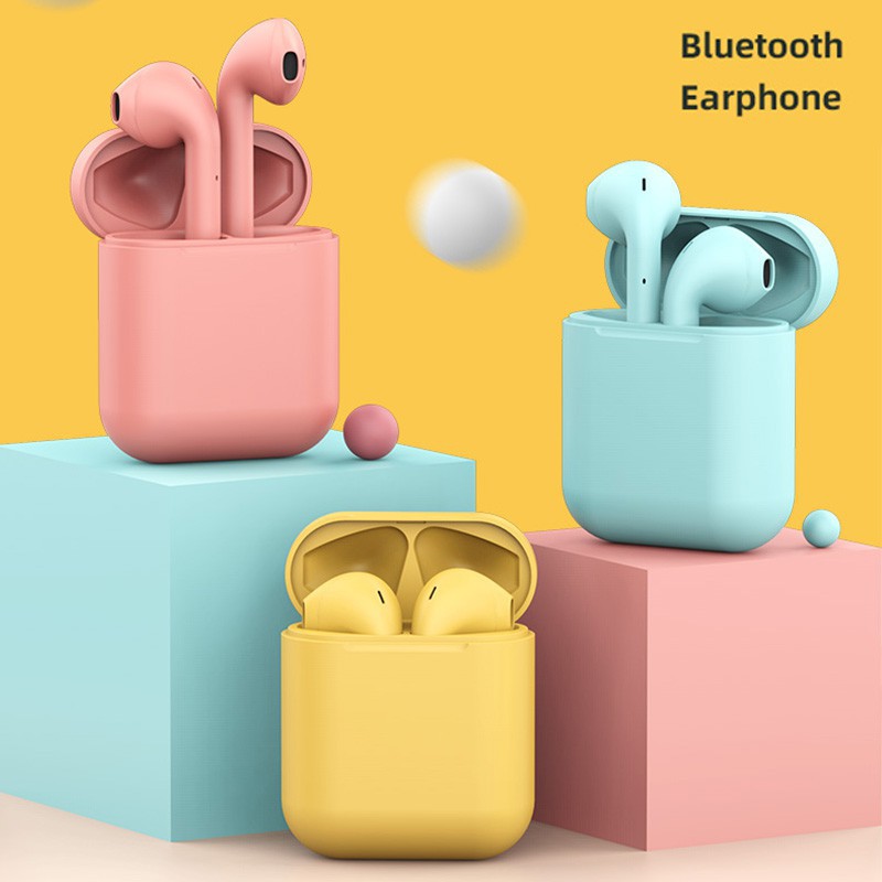 Tai nghe bluetooth không dây Inpods i12 TWS cảm ứng điều khiển cảm biến âm thanh HIFI cho Android iOS