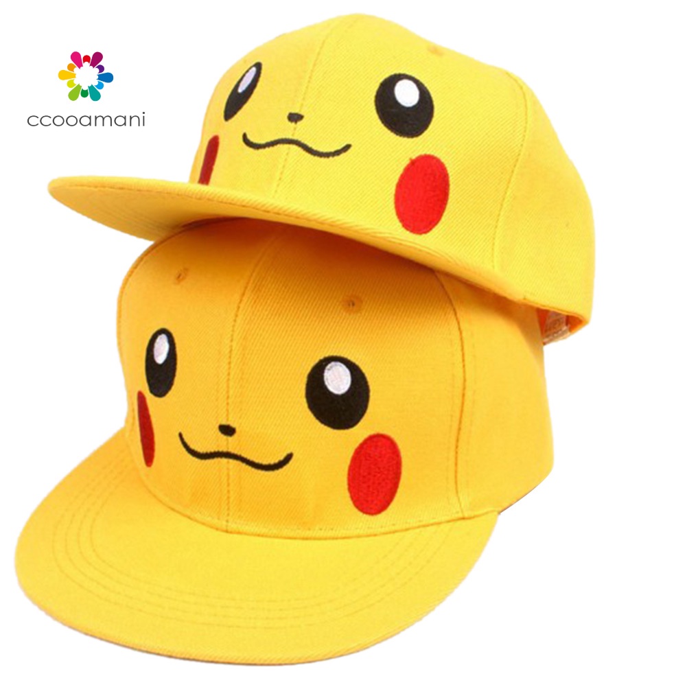 Mũ lưỡi trai họa tiết hoạt hình Pokemon Pikachu dễ thương cho bé và người lớn