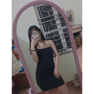 Đầm body 2 dây sợi bún