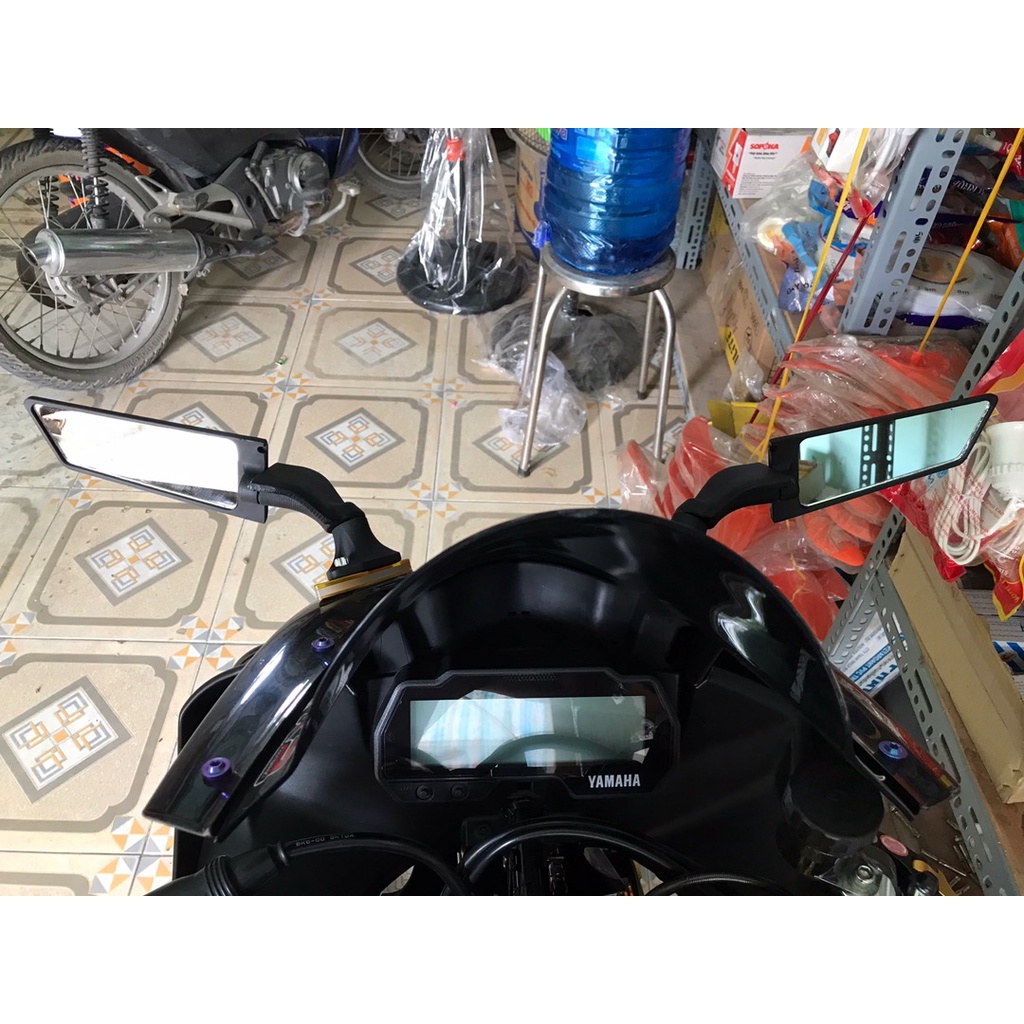 Gương cánh gió BẢN LỚN Rizoma Stealth tích hợp cánh gió khí động học R15 R25 R3 R6 R1 CBR GSX ZX25R ZX10R Ninja ZX6R
