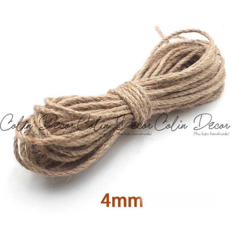 Bó 10 mét dây thừng gai, dây bố làm handmade bàn cào móng cho mèo