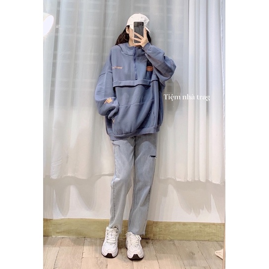 áo hoodie khoá kéo nỉ bông phối túi | BigBuy360 - bigbuy360.vn