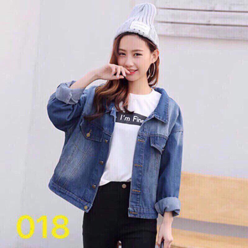 [Giá Sinh Viên] ÁO KHOÁC JEAN NỮ FORM RỘNG MẪU MỚI THỜI TRANG LYLY SHOP VIP MS904