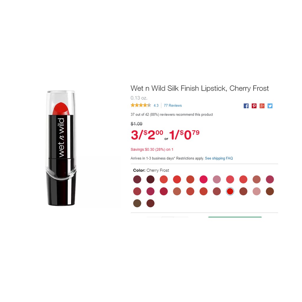 (trả order) son wet n wild