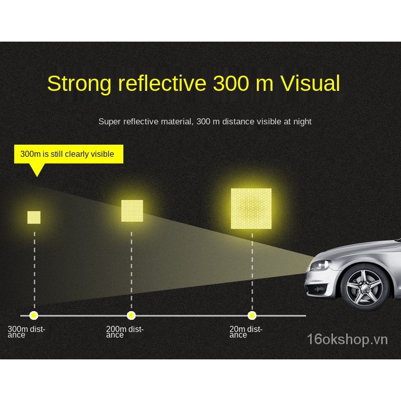 Set 10 miếng dán cảnh báo hướng dẫn hình mũi tên trang trí xe hơi