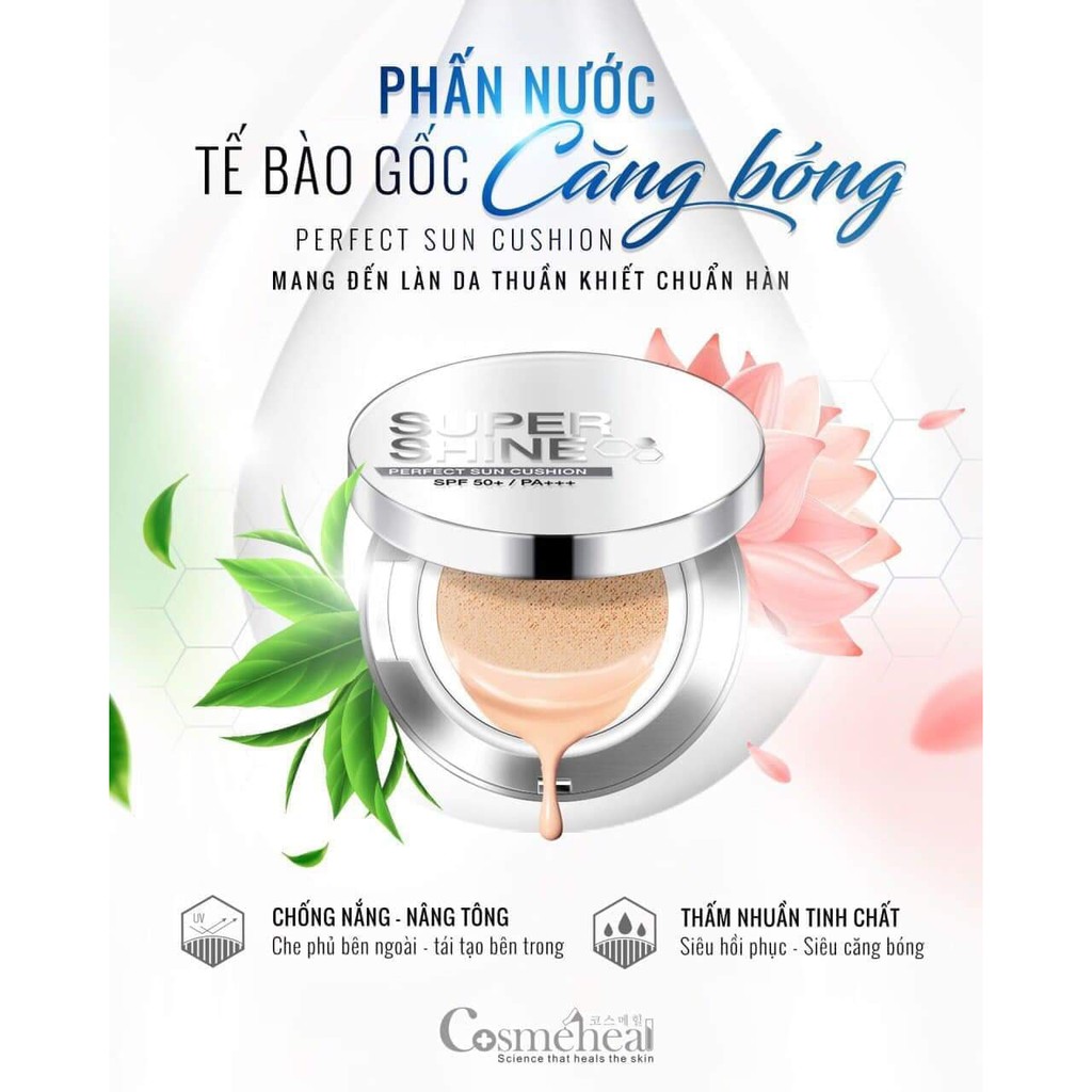 Phấn nước tế bào gốc chống nắng siêu căng bóng da Super Shine | BigBuy360 - bigbuy360.vn