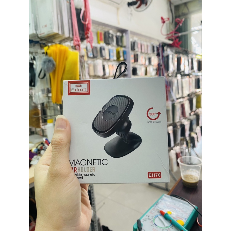 Đỡ Điện Thoại Đa Năng Nam Châm Earldom Trên Ô Tô Xe Hơi Cao Cấp Nhỏ Gọn Tiện Lợi - CHÍNH HÃNG