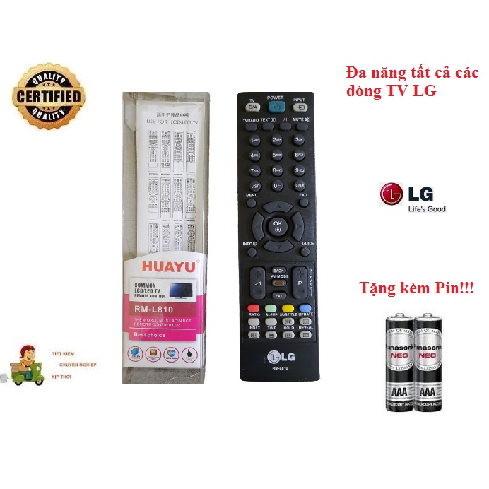 Remote Điều khiển TV LG đa năng tất cả các dòng tivi LCD/LED- Hàng tốt Tặng kèm Pin