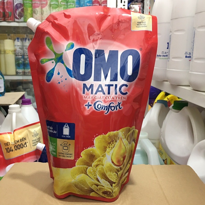 Nước Giặt Omo Matic Comfort Tinh Dầu Thơm Túi 2kg