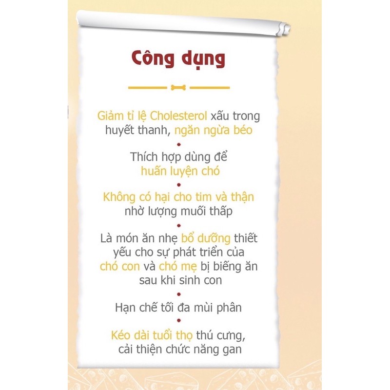 [MẪU MỚI ]Pho Mai viên Bow Wow 100gram cho Thú Cưng