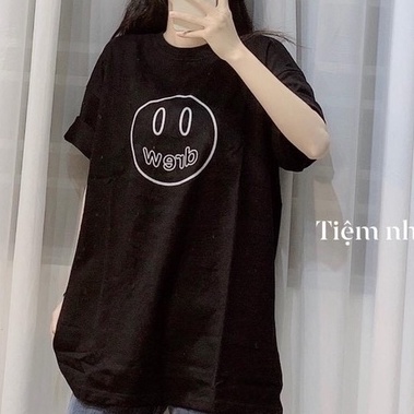 Áo phông tay lỡ unisex form rộng hình Mặt cười Drew_Áo thun tay cộc nam nữ basic, hottrend