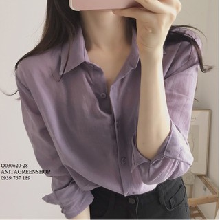 Q030620 ÁO SƠ MI NỮ DÀI TAY CÔNG SỞ