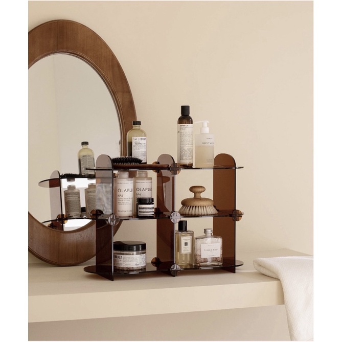 Kệ đựng đồ mỹ phẩm Acrylic Shelf 3 tầng phong cách Bắc Âu