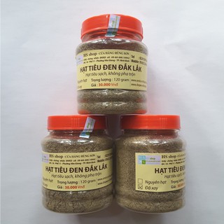 Combo 03 Lọ Hạt Tiêu Đen Đăk Lăk (Đã Xay) 120Gr - NPP HS shop