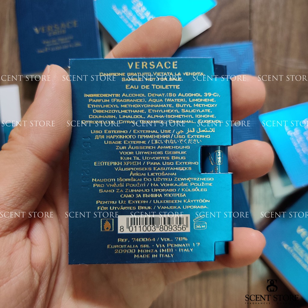 Scentstorevn - Vial chính hãng nước hoa Versace Eros EDT, EDP, Parfum [1ml]