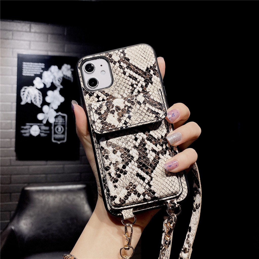 Ốp điện thoại TPU mềm đeo chéo họa tiết da rắn cho Apple iPhone 11 Pro Max 11 Pro 11 XS Max XR XS X 8 Plus 8 7 Plus 7 | BigBuy360 - bigbuy360.vn