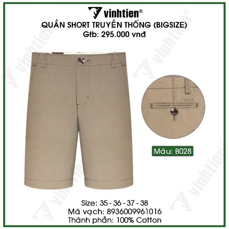 Quần Short Classic Bigsize 295 Vĩnh Tiến