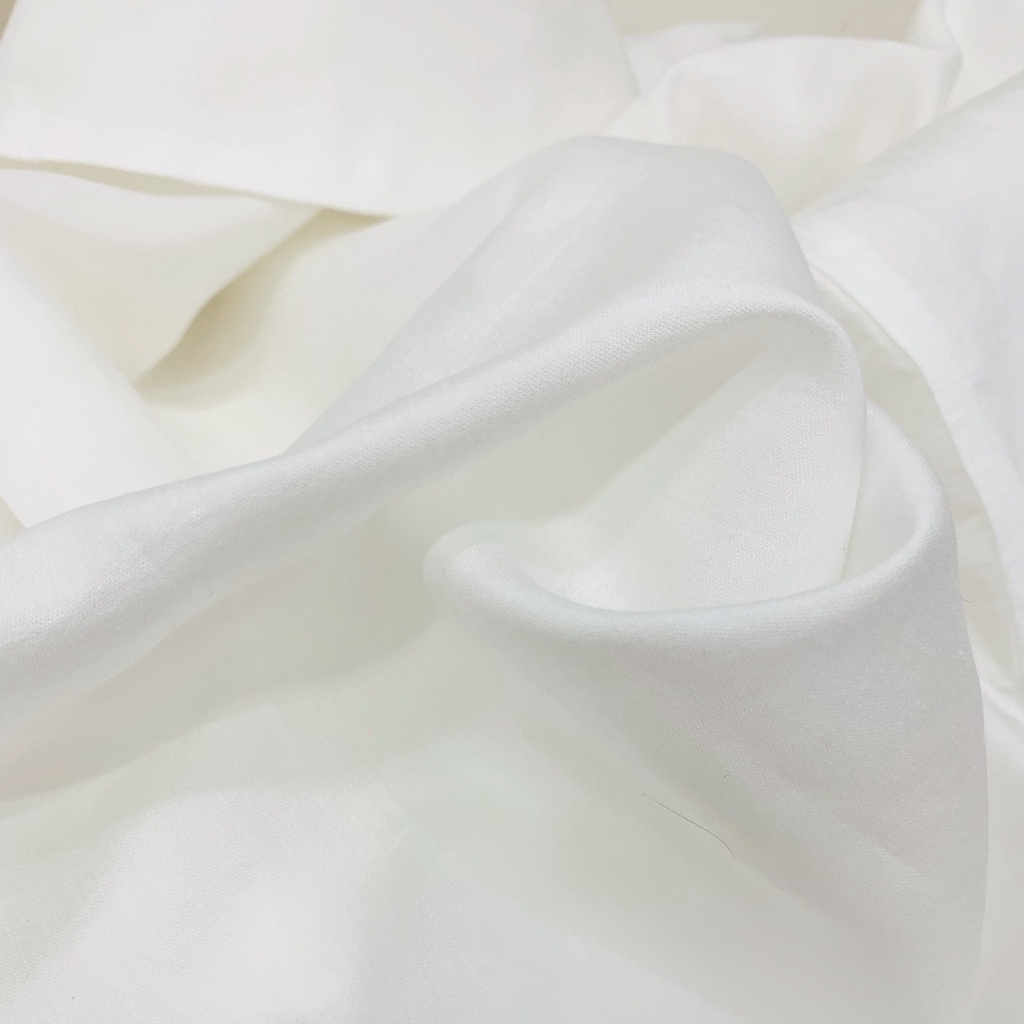 Sơ mi cổ V nhọn đính nơ BIGSIZE (55kg đến 95kg) - 22T1YSM32 - [BU Bigsize Young]