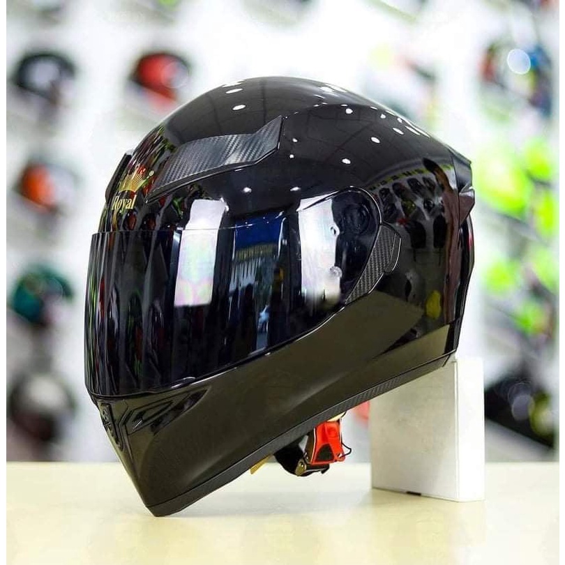 Mũ bảo hiểm Fullface ROYAL M138B Đen Bóng Kính Đủ Màu.