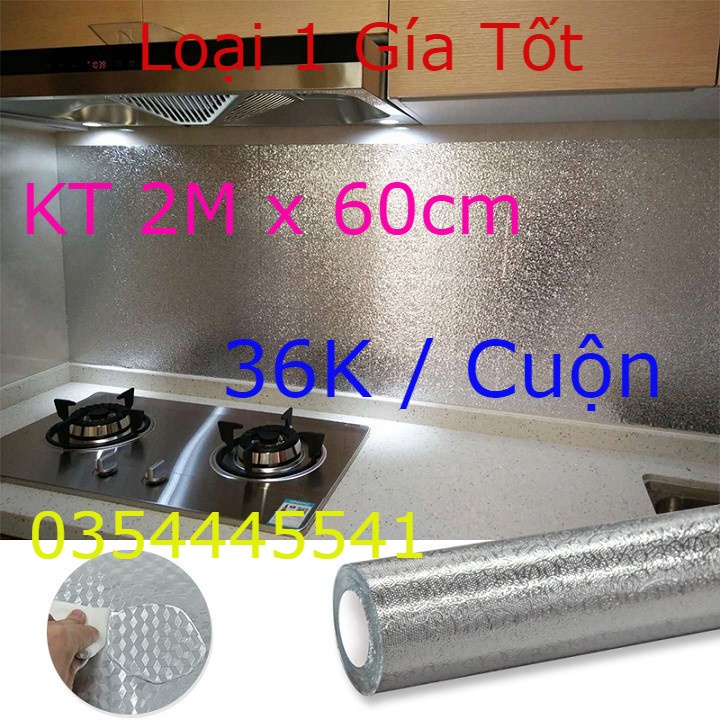 [FREE SHIP] Cuộn giấy bạc dán bếp chịu nhiệt siêu sạch khổ lớn 60cm x 5m