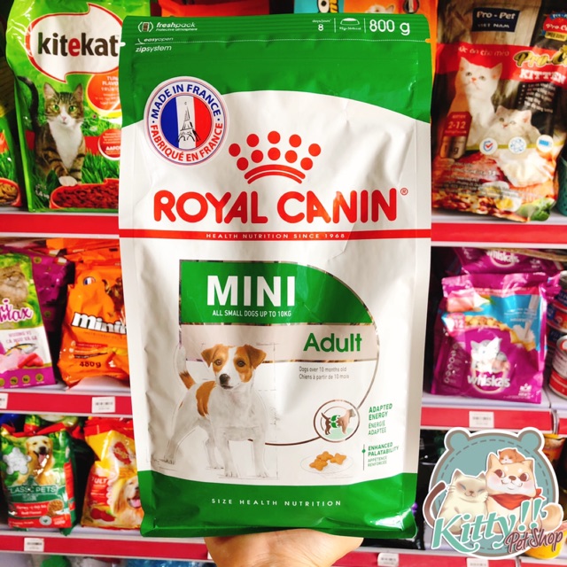 Thức Ăn Royal Canin Mini Adult cho chó trưởng thành giống nhỏ - Sản xuất tại Pháp túi 800gram