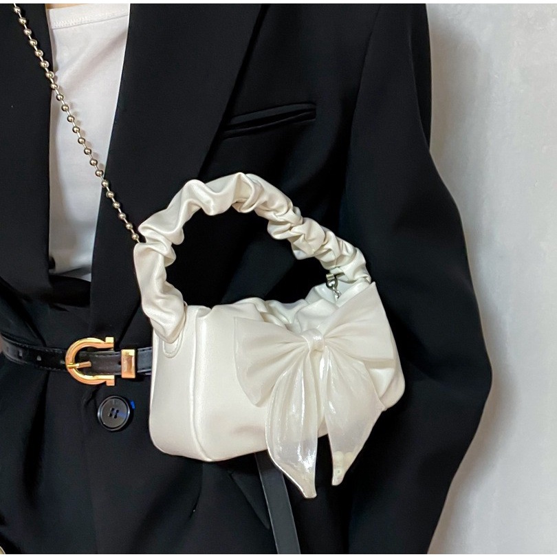 Túi Đeo Vai Phối Dây Xích Đính Nơ Thời Trang 2022