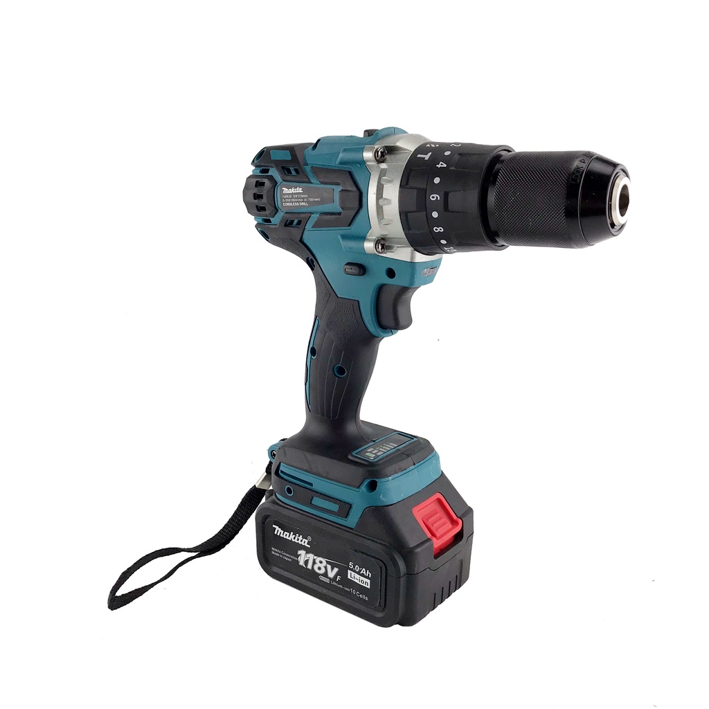 Khoan pin búa 3 chức năng Makita không chổi than đầu 13mm pin dung lượng lớn