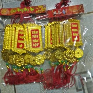 2 thẻ bài trang trí treo cành đào tết